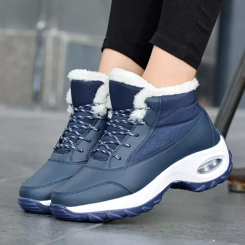 

Winter shoes women 2022 platform snow boots female warm short plush ankle boots women shoes waterproof fur boots plus size 41