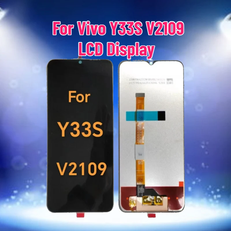 Фото Дисплей LCD для Vivo Y33S V2109, сенсорный экран в сборе для Vivo Y33s, замена экрана №1