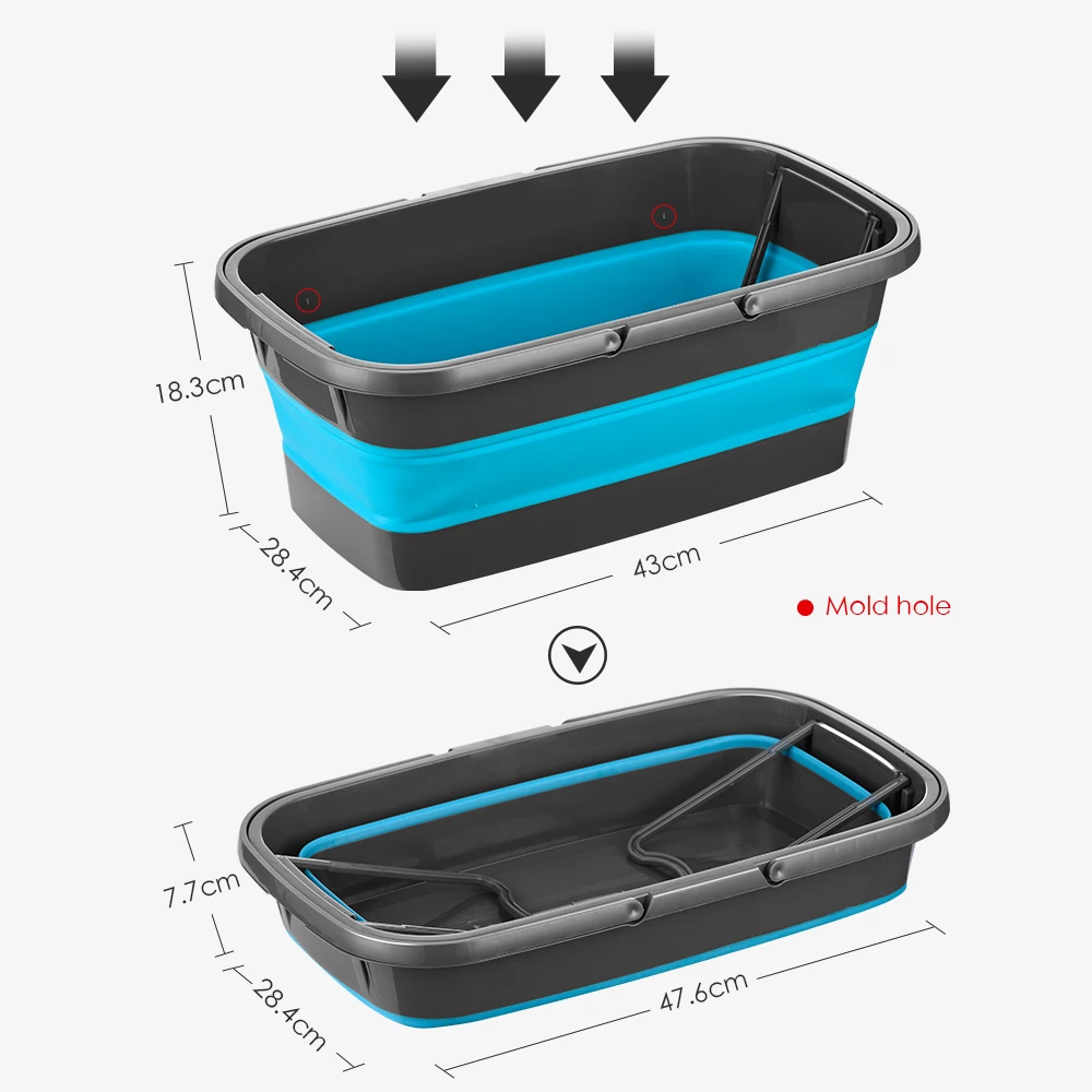 Портативное складное ведро тряпка для раковины туризма походов рыбалки акции