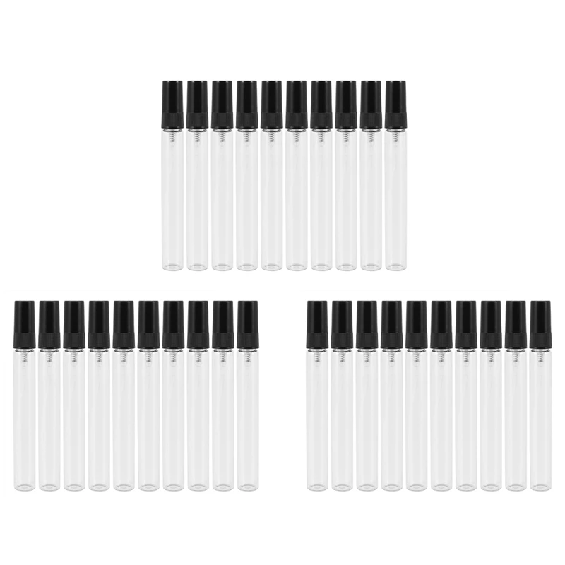 

30Pcs Mini Portable Glass Perfume Bottle Travel Size Empty Perfume Glass Spray Bottles(10Ml)