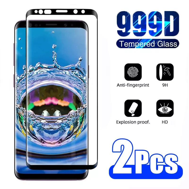 

2PCS Curved Tempered Glass for Samsung S21 Ultra S8 S9 S10 Plus S10E Screen Protector for Samsung Note 20 Ultra 10 9 8 Glass