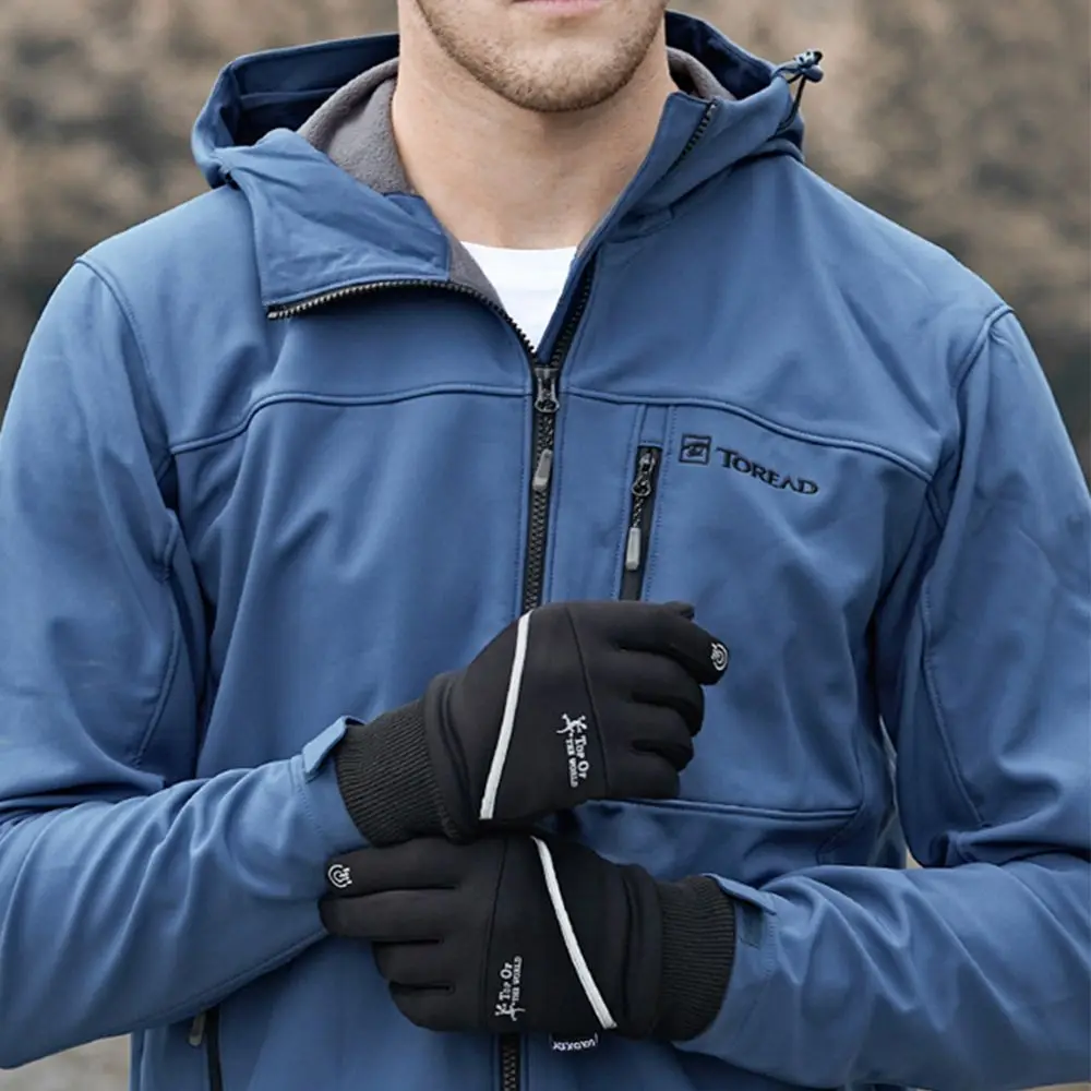 

Нескользящие Модные мужские митенки из полиэстера с логотипом, мужские уличные перчатки, перчатки для сенсорного экрана