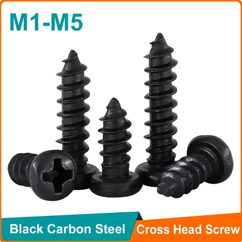 DUOJI черные саморезы из углеродистой стали M1-M5