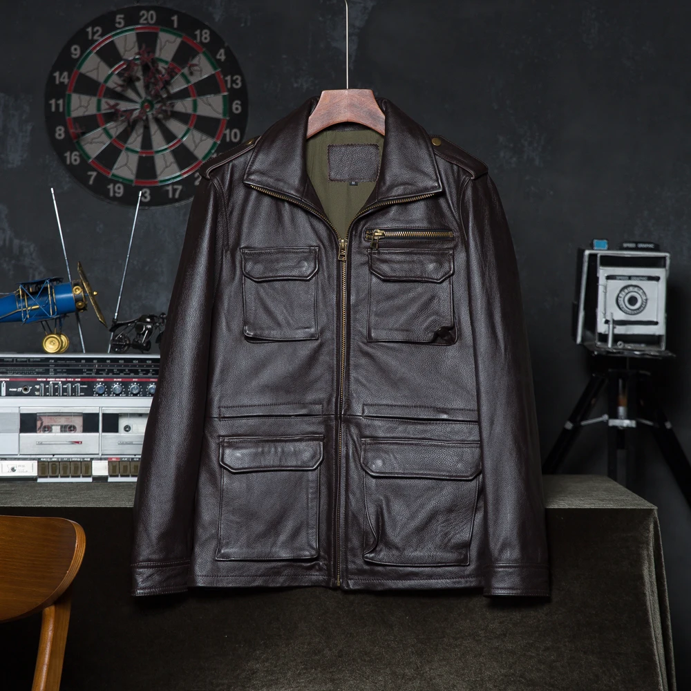 Мужская кожаная куртка 2XL-6XL с другой ссылкой длинная мужская M65 в стиле милитари