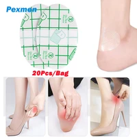 pexmen 20pcsbag heel anti wear sticker invisible waterproof ultra thin self adhesive foot care blister protection pads