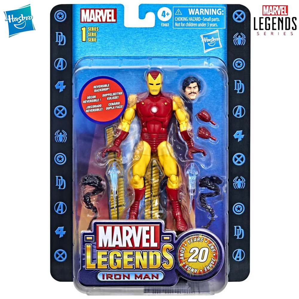 Фото [В наличии] Hasbro Marvel Legends Series 20th Anniversary Iron Man 6-дюймовый масштаб Toybiz Эксклюзивная экшн-фигурка аниме Модель игрушки №1