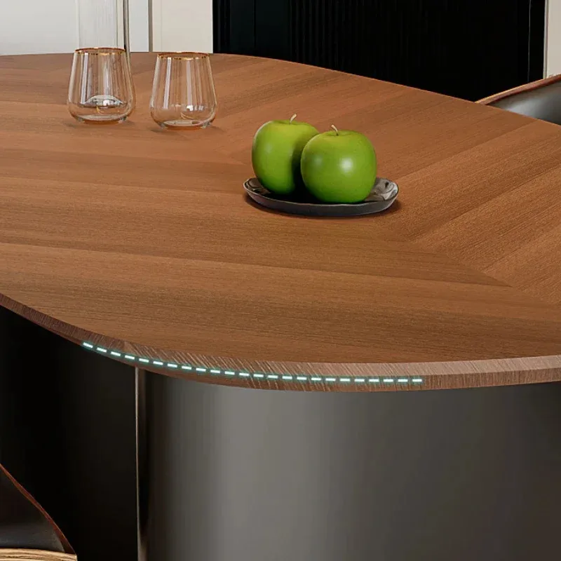 Овальный обеденный стол Сидячий центр Столы для кафе Кухонные наборы мебели дома