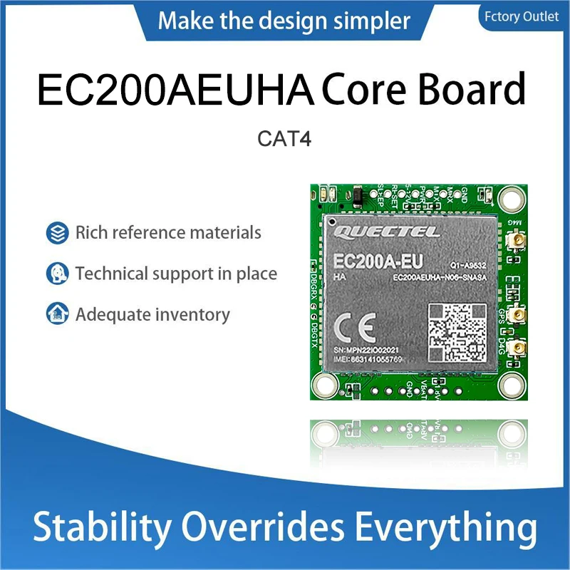 Фото EC200AEUHA Однорядный игольчатый модуль 4G LTE CAT4 для разработки платы, комплект для Европы/Ближнего Востока/Африки/Кореи/Таиланда №1