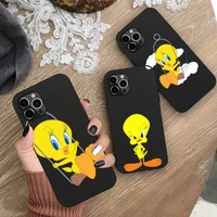 hot cartoon tweety bird phone case for iphone 13 12 11 pro mini xs max 8 7 plus x se 2020 xr silicone soft cover