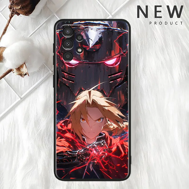 Fullmetal Alchemist Edward Elric Phone Case For Samsung A34 35 42 50 51 52 53 54 A55 A60 A70 A71 A72 A73 A80 A81 A90 A91 Black