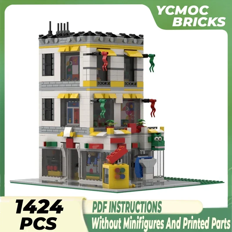 Модель Street View Moc строительные кирпичи блоки угловая технология магазина