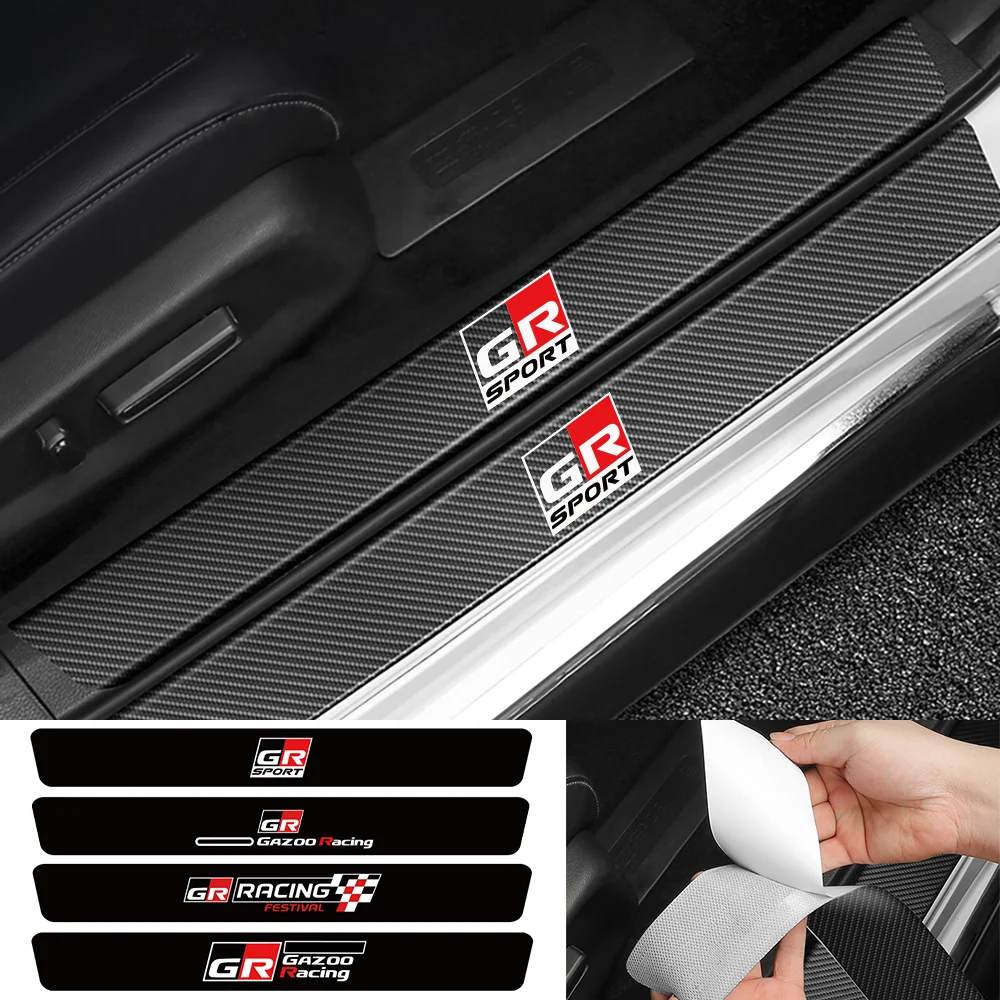 Наклейки для Toyota GR SPORT из углеродного волокна защиты автомобильной двери