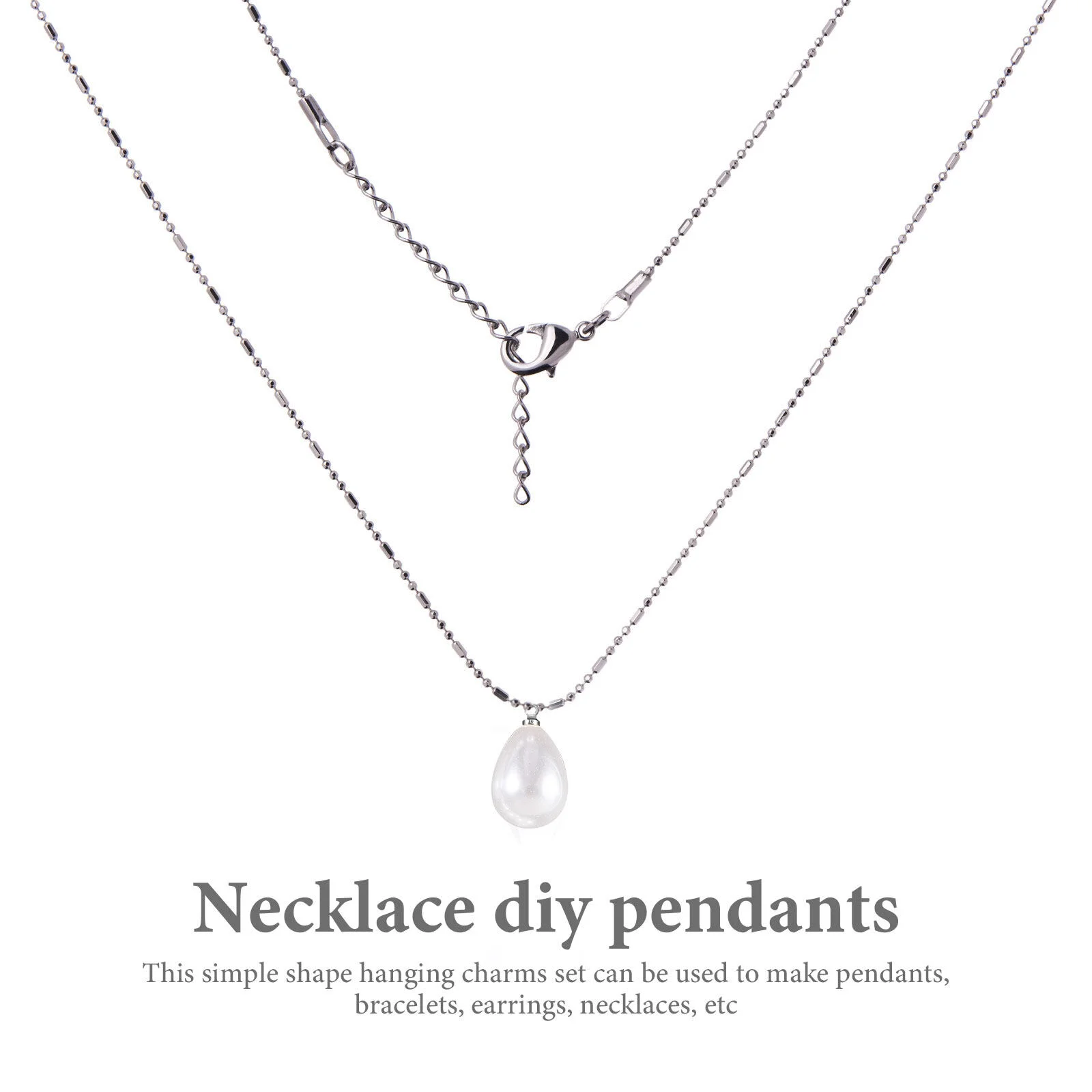 60 Pcs Necklace Making Charms DIY Pendants Circle Crafting Supplies Jewelry Mini Abs Bracelet Accessories Earrings