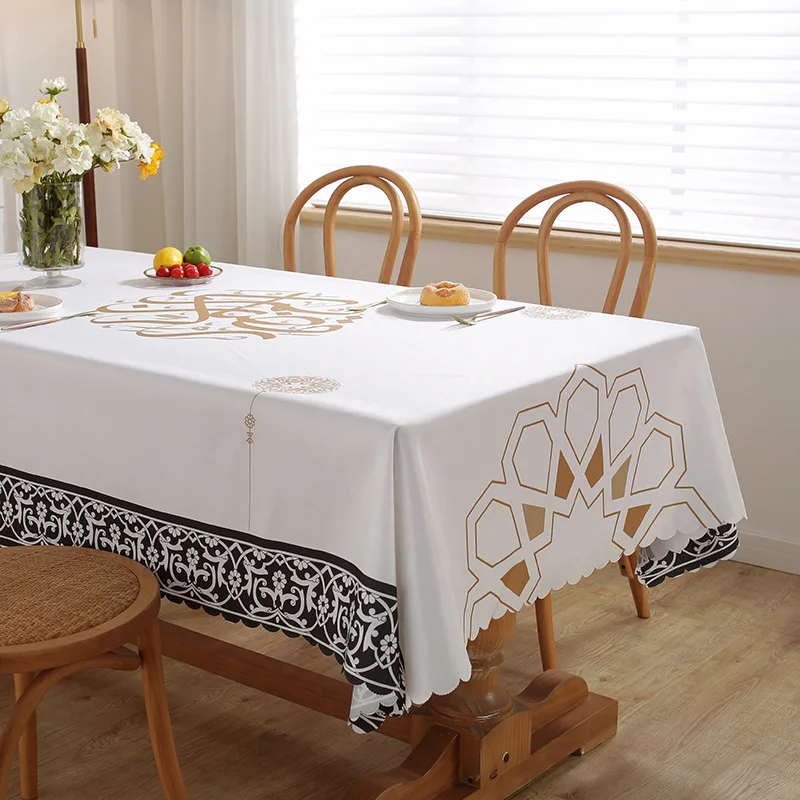 ИД Рамадан скатерть для стола Декор Мубарак Луна прямоугольная обеденная