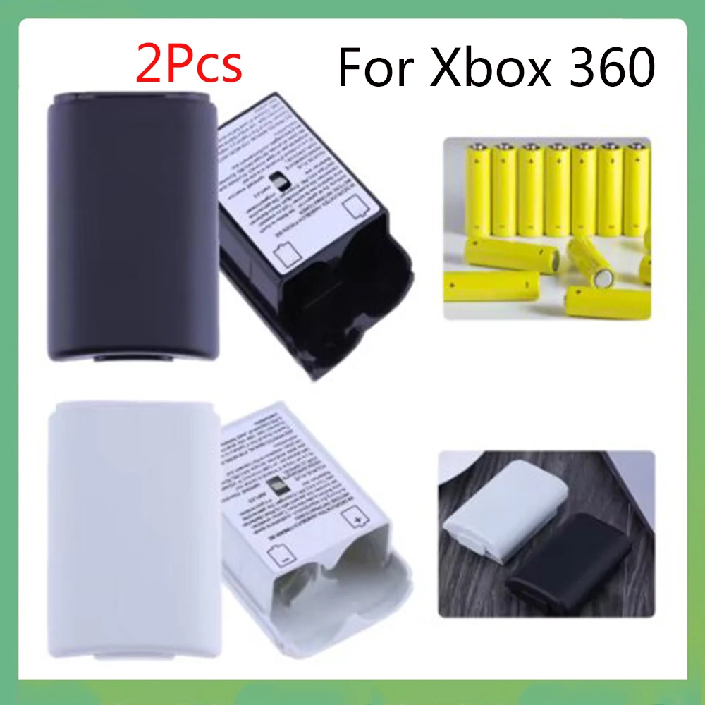 Фото 2 шт. для Xbox 360, крышка батарейного отсека, перезаряжаемый чехол, аксессуары для беспроводного контроллера Xbox360, игровой держатель батареи, геймпад №1