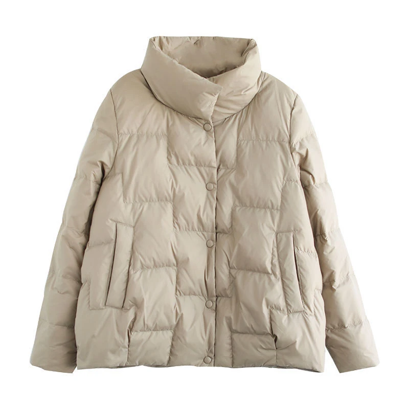 2022 New White Duck Down Jacket Women Winter Fashion Warm Thicken Jacket Outdoor Slim Solid Cotton Coat Female Parkas Outerwear