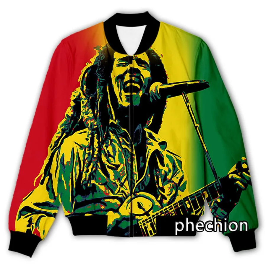 Новый модный мужской/женский повседневный жакет phechion с 3D принтом Боб Марли