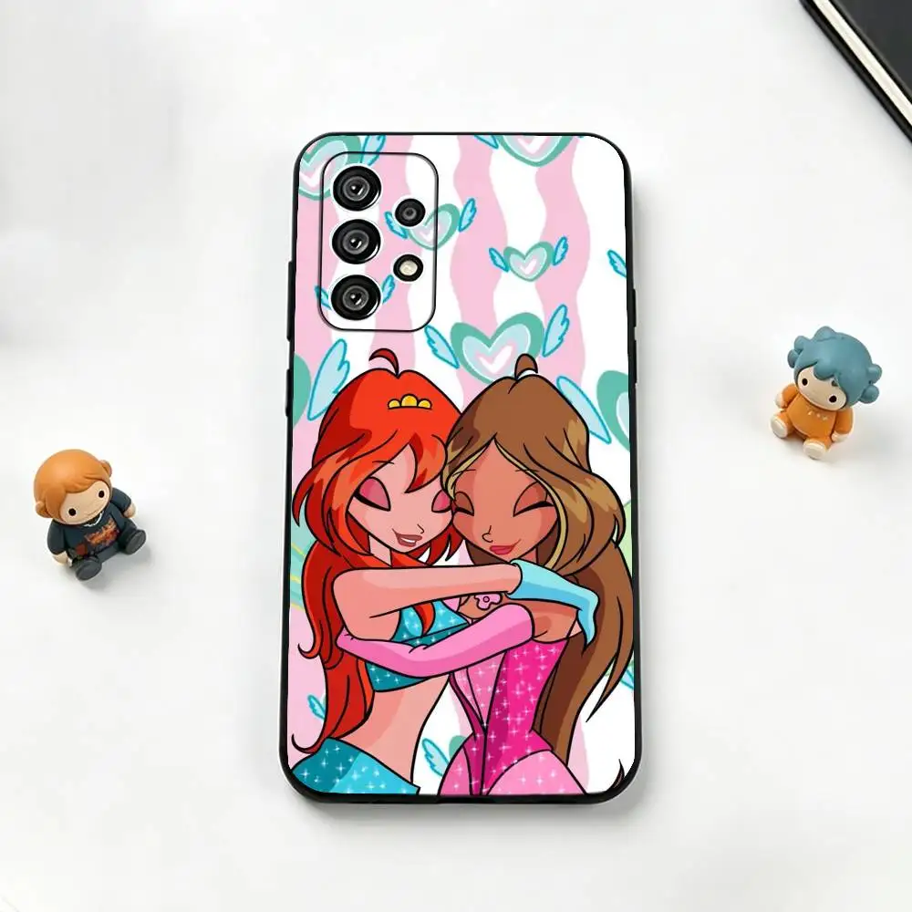 Фото Чехол для телефона Girl-For X-Winx Clubs для Samsung S25, S24, S21, S22, S23, S30, Ultra, S20, Plus, Fe, мягкий силиконовый, черный №3