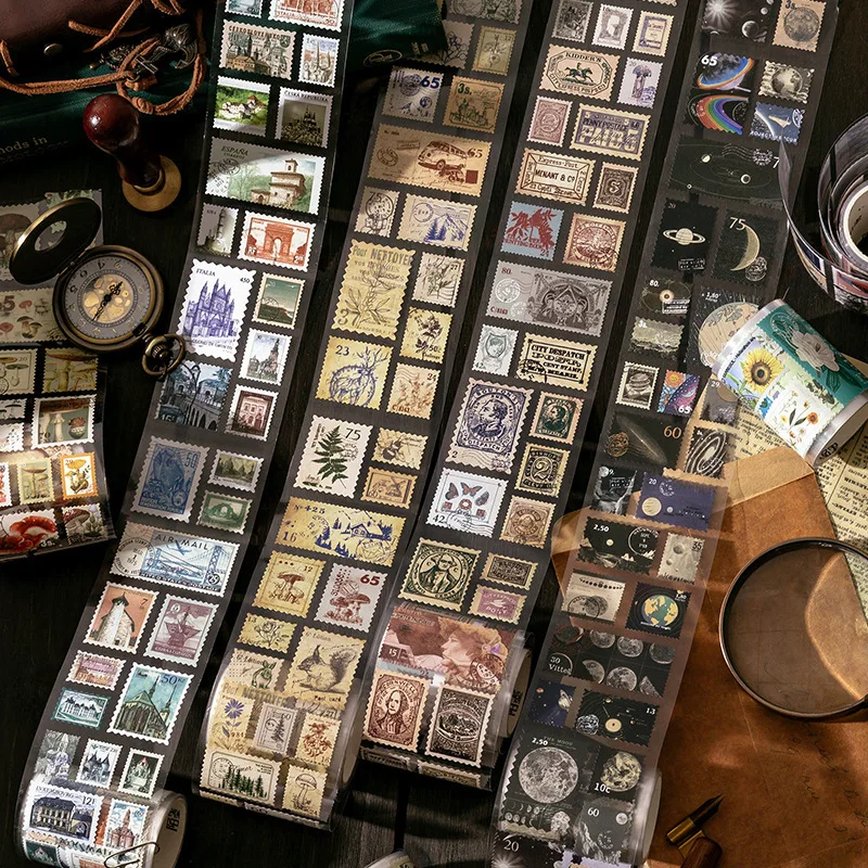 

Маскировочная лента в стиле ретро, винтажная натуральная клейкая лента для оформления и скрапбукинга, Канцтовары