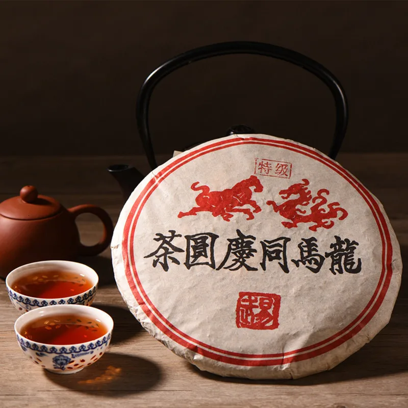 

1999 Yr Tong Qing Hao Puer Chinese Yunnan Meng Hai Pu er Shu Ripe 357g