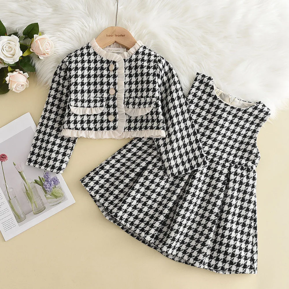 

Melario Woolen Girls Baby Kids Wool Coat Jacket Warm Winter Autumn Buttons Outerwear Children's Clothing Girls Dress with Bag