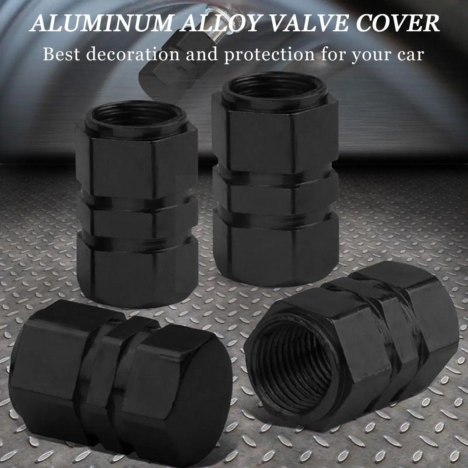 

4pcs Hexagon Valve Stem Protector Caps Custom Tire Caps Decoration Z7Z5
