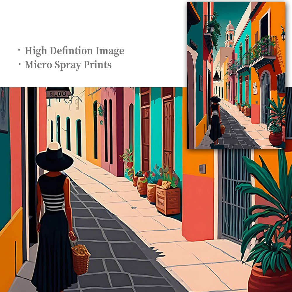 Красочные настенные художественные рисунки в мексиканском уличном стиле