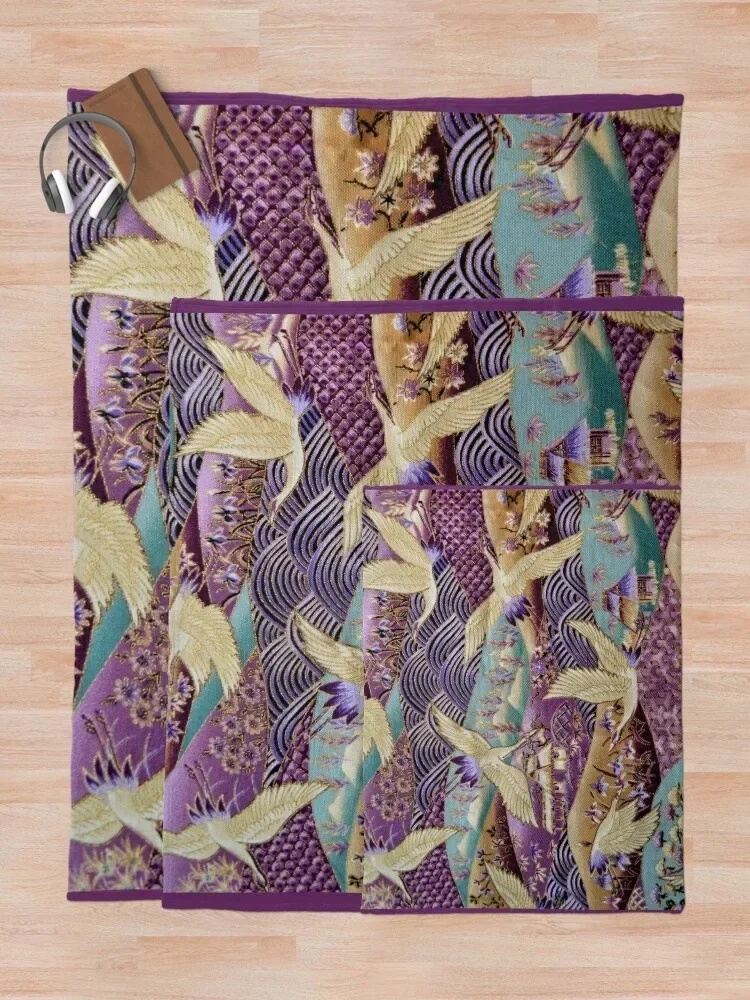 Кимоно с японским журавлем стильное одеяло вышивкой мягкое искусственное