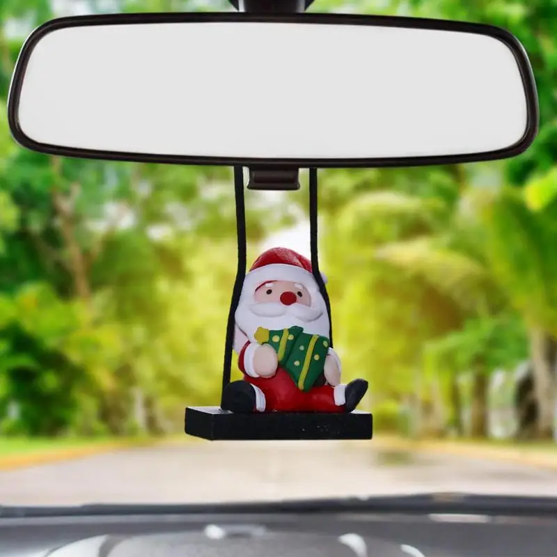 

Christmas Car Hanging Ornaments Cute Santa Claus Car Hanging Accessories Christmas Tree Hanging Ornaments Swinging Decorations