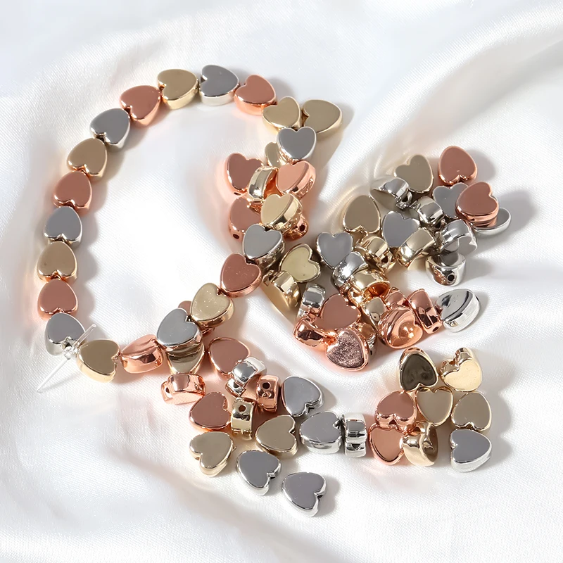 Бусины CCB в форме сердца 50 шт. 8 мм