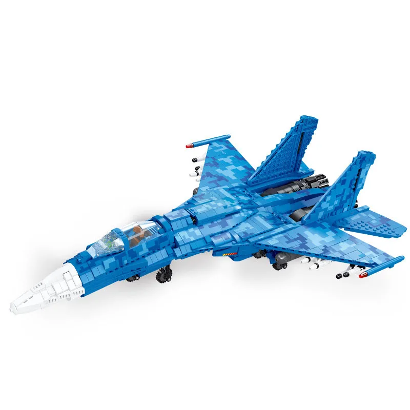 

Military Russian Sukhoi Su-35 Fighter Block Set DIY 1530Pcs Plane Model Building Brick Toy For Boy Kids