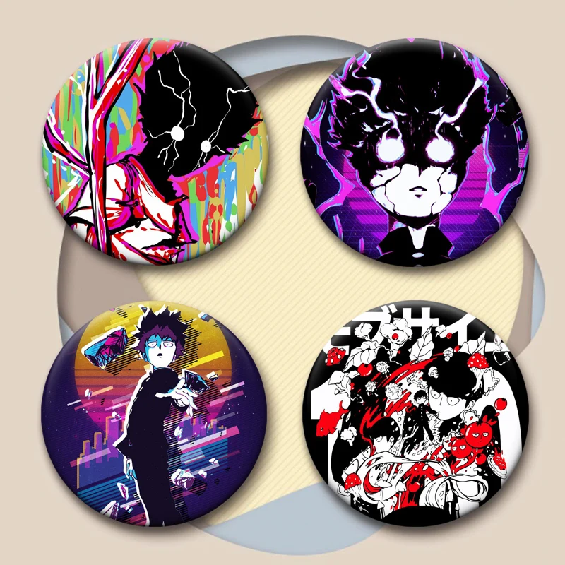 Круглый креативный значок с героями мультфильмов аниме SMob Psycho 100 броши Shigeo Kageyama