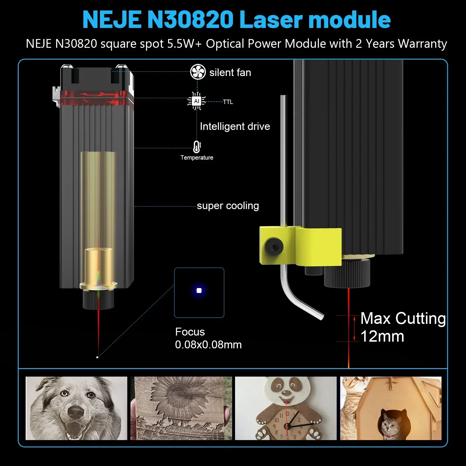 NEJE 3 40 Вт-80 Вт Печатная машина для резки Lightburn Портативный гравер по дереву Резак APP