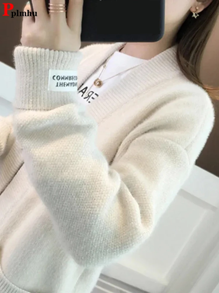 

Korean Loose Mid Length Sueter Cardigan Casual Basic Knitwears Abrigos New Soft Woman Malhas Coat Spring Fashion Sweater Jacket