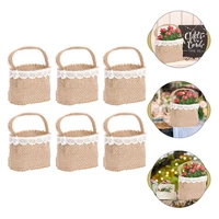 6pcs storage basket natural elegance portable fruits basket handheld basket for party easter wedding