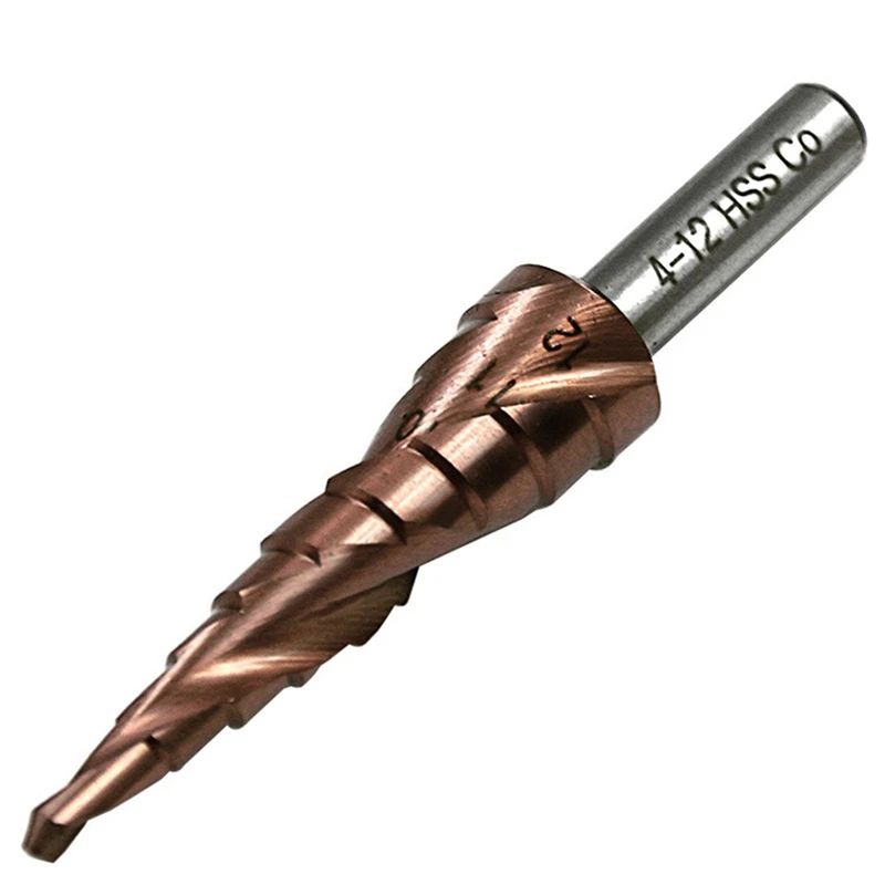 

Spiral Grooved Step Drill Bit M35 HSS Round Shank Metal Drill Bit Tool For Stainless Steel Aluminum Hole Cutter 4-12Mm