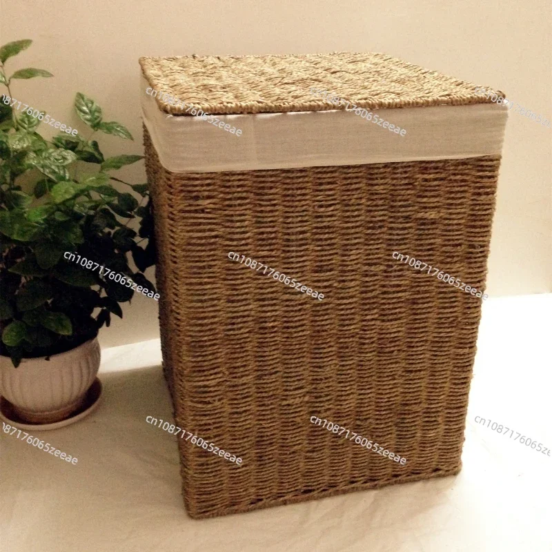 Скандинавская лоза соломенная коробка для хранения одежды корзина белья с