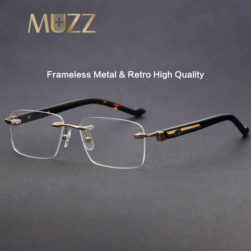 نظارات قصر النظر بدون إطار وصفة طبية تخصيص عدسات الراتنج نظارات نظارات تقدمية 2023 للجنسين إطار نظارات بدون إطار