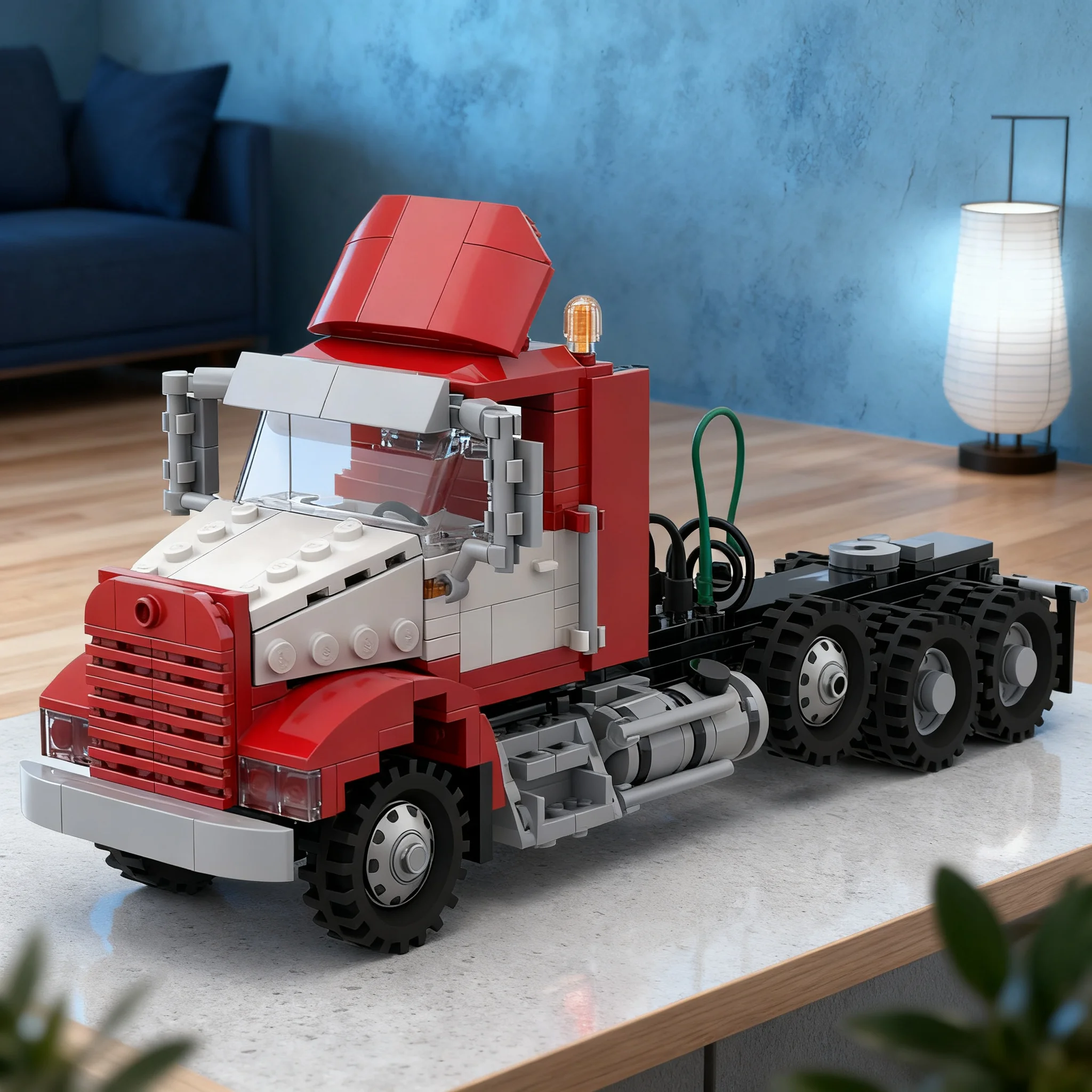 Фото 378 деталей MOC Kenai HT-5400, модель грузового автомобиля, строительные блоки, игрушка, рождественские подарки, коллекция строительных кирпичиков, набор для творчества своими руками №1