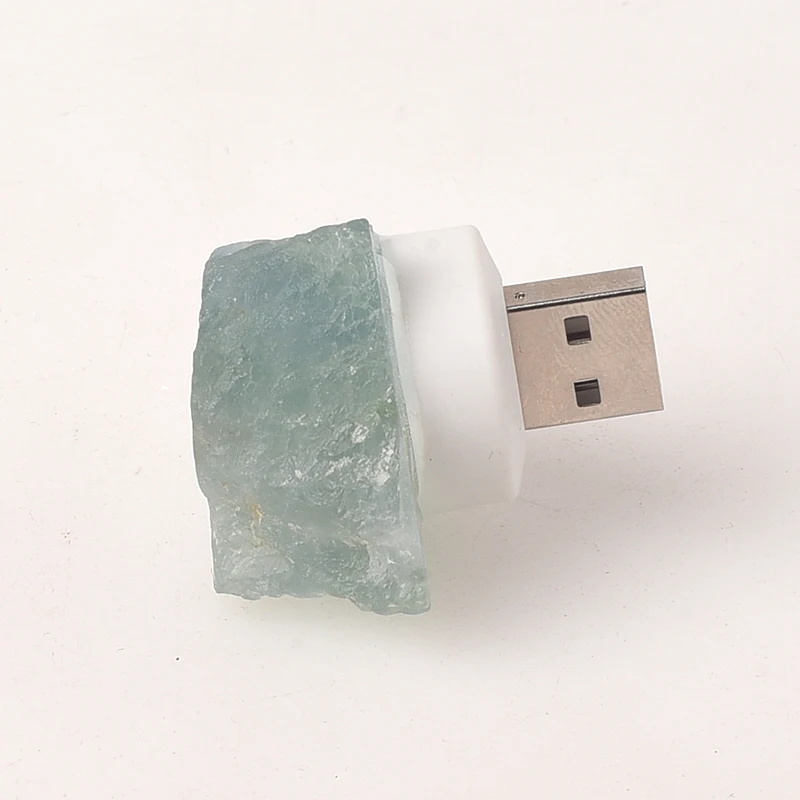 

USB лампа из розового кварца и аметиста