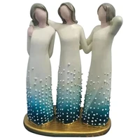 by my side sculpted hand painted figure resin desktop ornament home decor hand craft office special gift for sisters