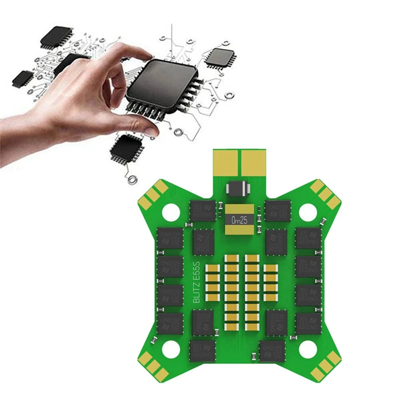 1 шт. для Iflight BLITZ E55S 4-IN-1 ESC 2-6S зеленая печатная плата RC FPV гоночного дрона фристайла