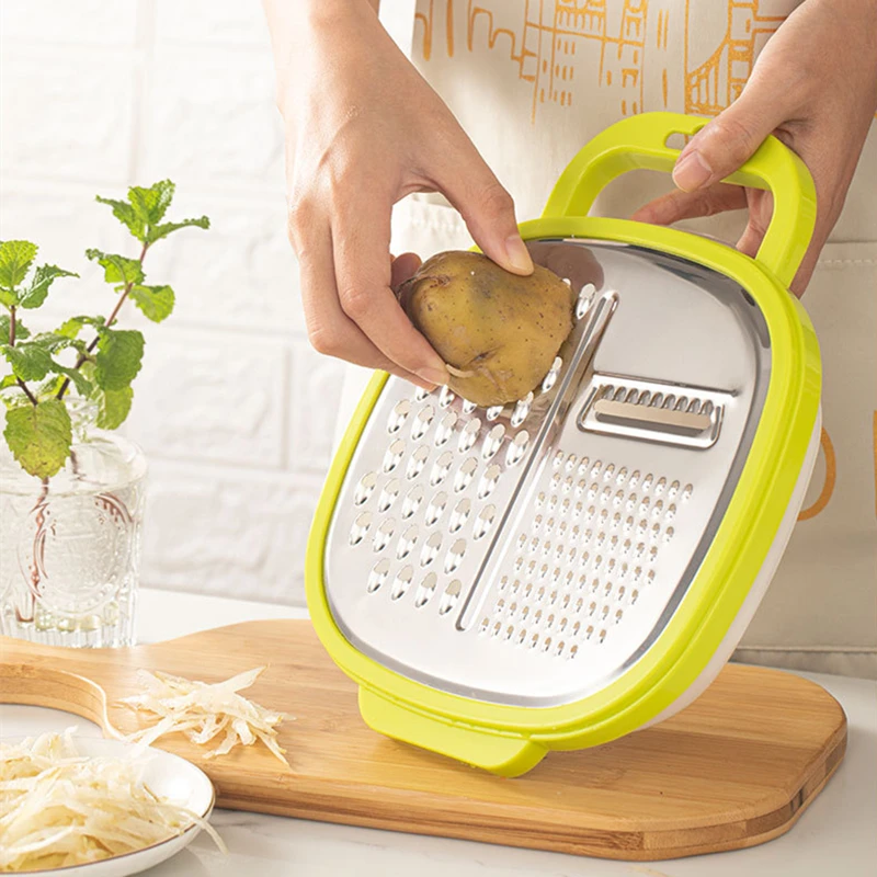 3-in-1 Plastic Manual Vegetable Chopper Slicer Cheese Carrot