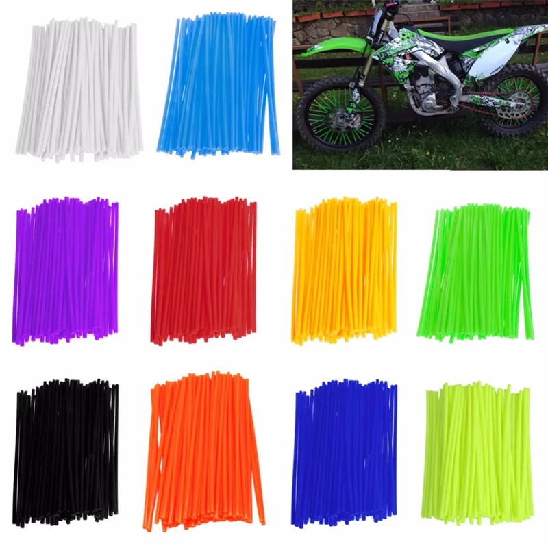 

72Pcs Motocross Off-Road Dirt Bike Motorcycle Enduro Wheel Rim Spoke Wraps Skins Covers For Honda Kawasaki Suzuki Yamaha New
