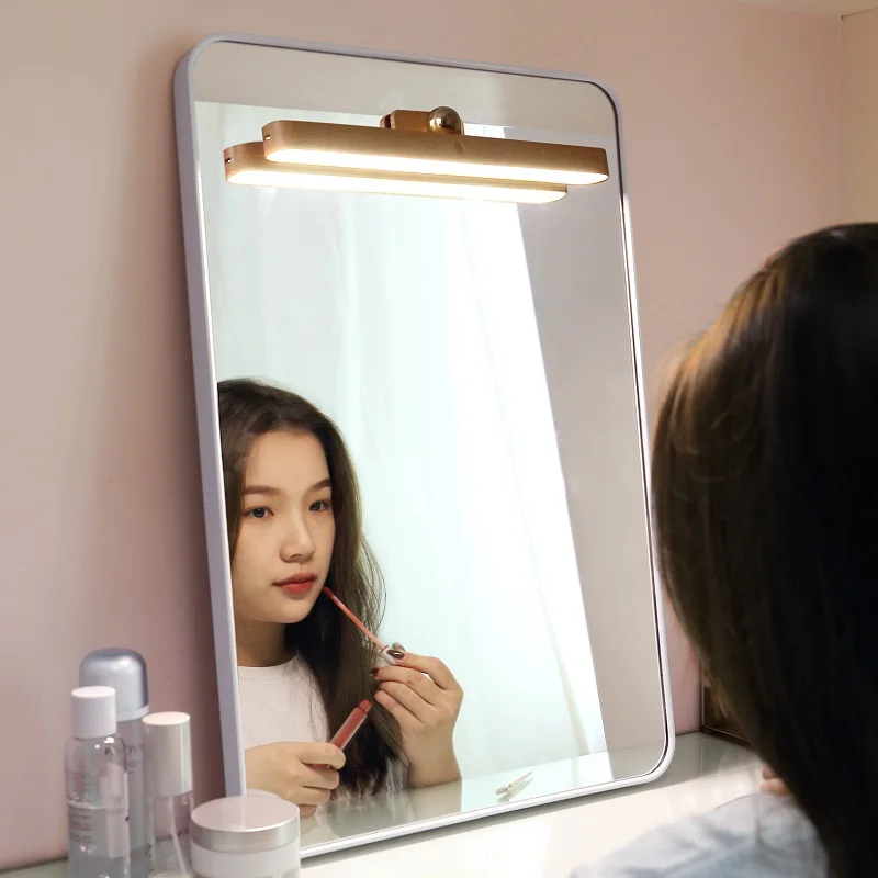 

LED Selfie Light Fill Light USB Rechargeable Kitchen Cabinet Corridor Night Light for Bedroom No Nails No Drilling Solid Wood