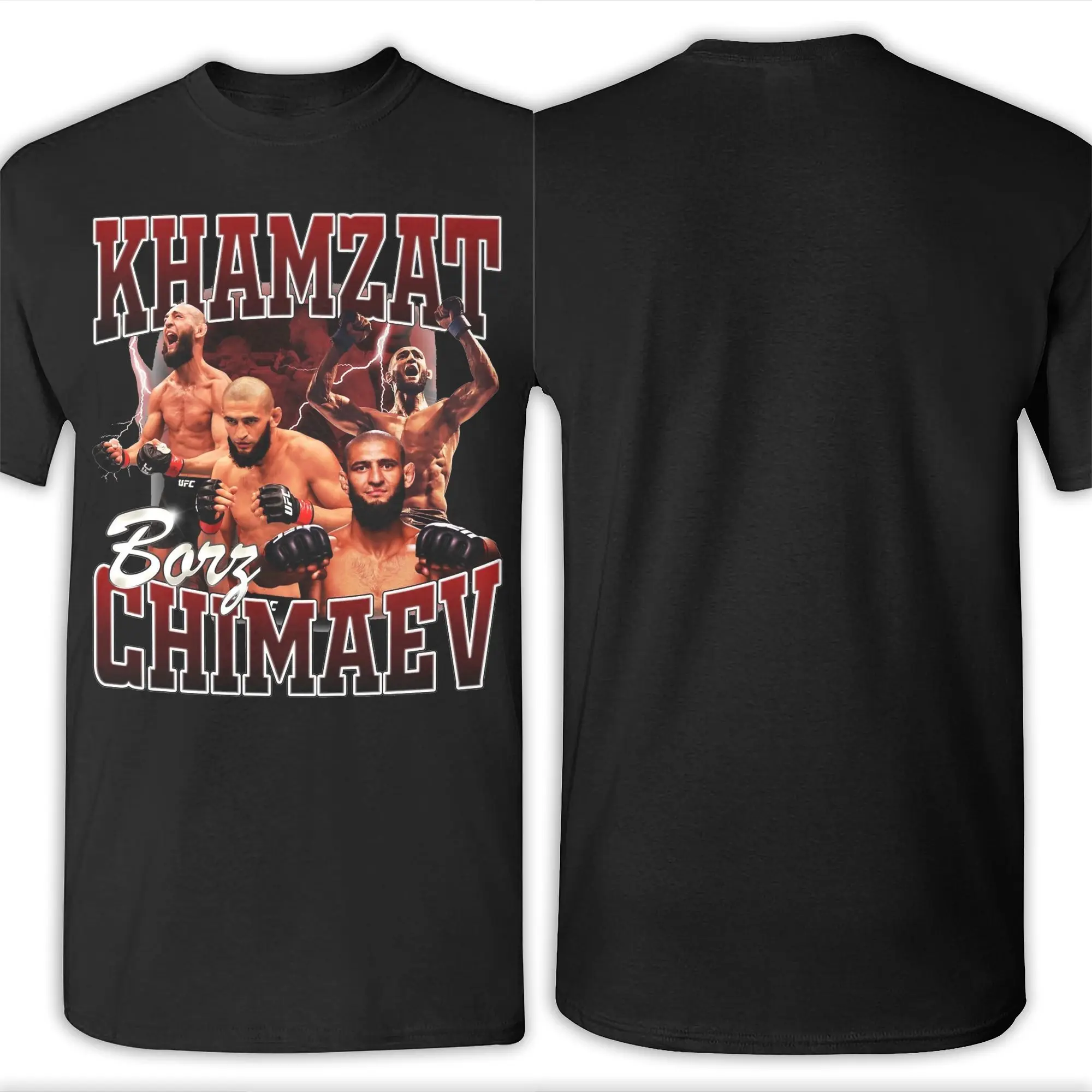 Фото Khamzat Chimaev Wrestlers Wrestling Graphic T Shirt for Men Women  Pure Cotton  Tee Shirt Clothes №5