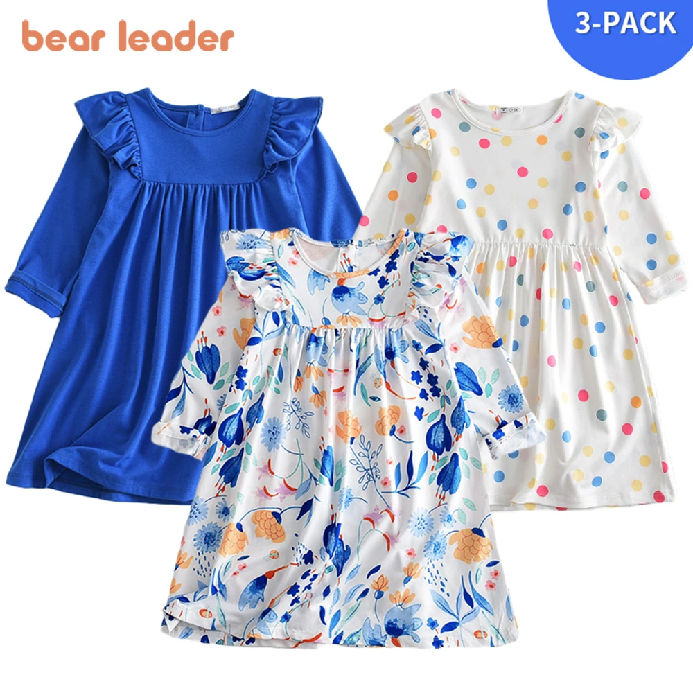 Bear Leader/весенне-осенняя одежда для девочек 2022 г. Новые модные детские платья