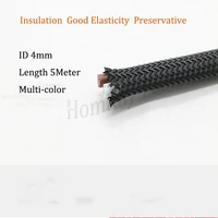 5m id 4mm pet multi color braided mesh expandable cable wire harness protection corrosion resistant insulation good flexibility