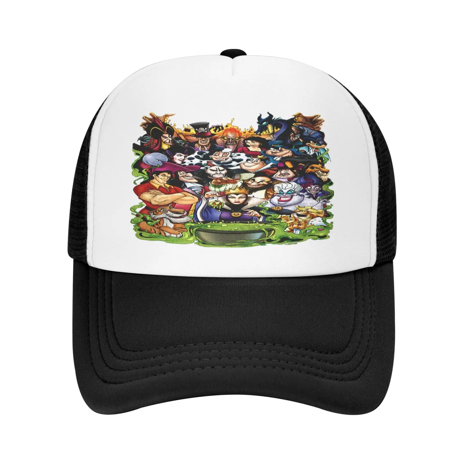 

Villains Group Collage Gaston Ursula Cap Hat Men's Hats Balaclava Hip Hop Caps Baseball Cap Bucket Hat Cap For Men Woman Beret