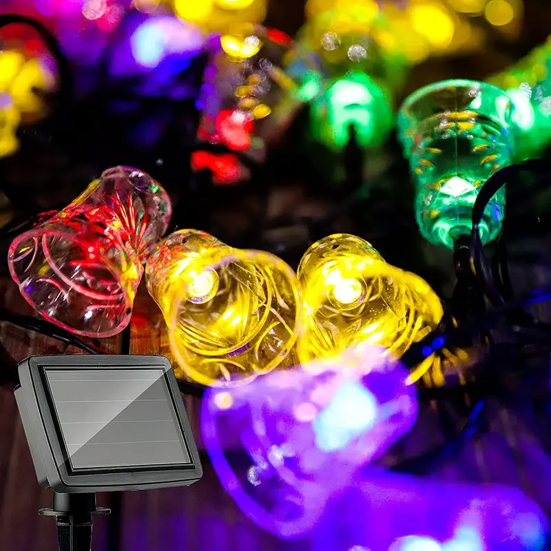 

HMTX 30 Solar Bell String Lights, Christmas Garden Decoration